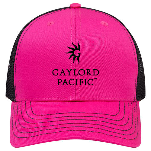Custom BRAND / LOGO Cotton Blend Twill 6 Panel Mid Profile Mesh Back Trucker Cap
