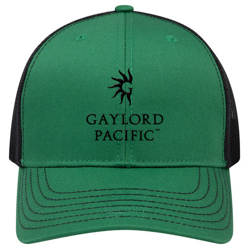 Custom BRAND / LOGO Cotton Blend Twill 6 Panel Mid Profile Mesh Back Trucker Cap