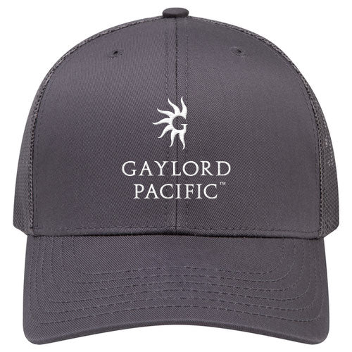 Custom BRAND / LOGO Cotton Blend Twill 6 Panel Mid Profile Mesh Back Trucker Cap