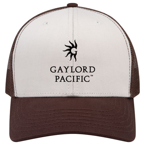 Custom BRAND / LOGO Cotton Blend Twill 6 Panel Mid Profile Mesh Back Trucker Cap