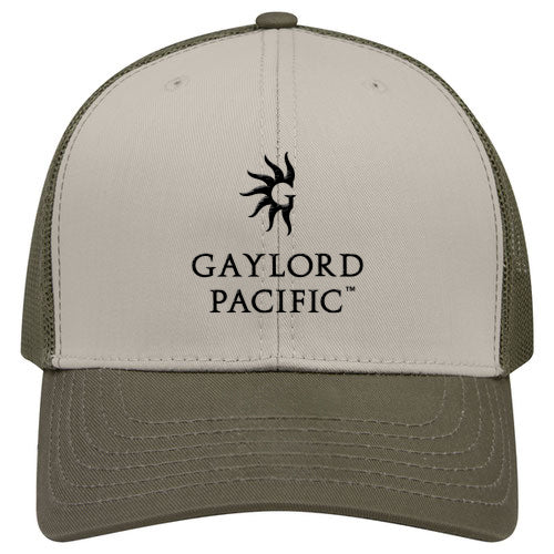 Custom BRAND / LOGO Cotton Blend Twill 6 Panel Mid Profile Mesh Back Trucker Cap