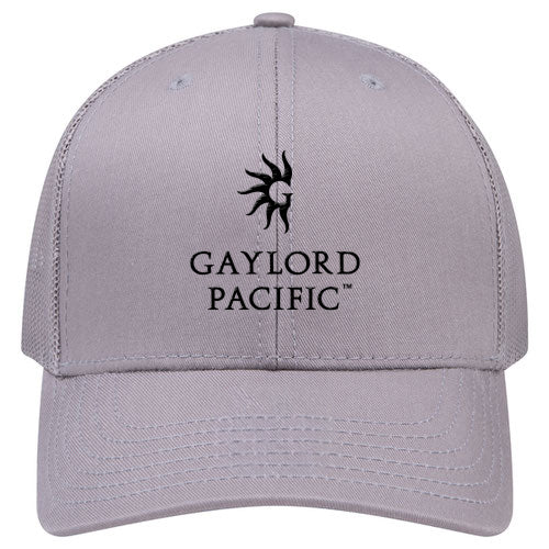 Custom BRAND / LOGO Cotton Blend Twill 6 Panel Mid Profile Mesh Back Trucker Cap