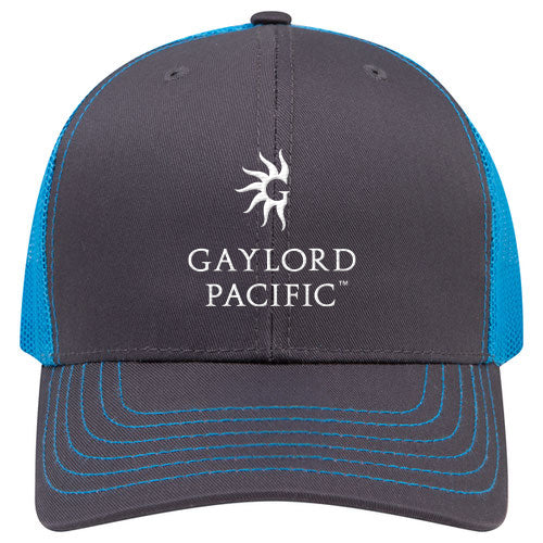 Custom BRAND / LOGO Cotton Blend Twill 6 Panel Mid Profile Mesh Back Trucker Cap