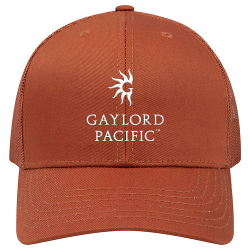 Custom BRAND / LOGO Cotton Blend Twill 6 Panel Mid Profile Mesh Back Trucker Cap