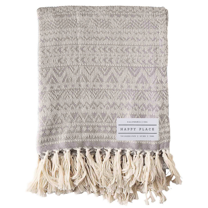 Custom HAPPY PLACE reGen rPET Woven Throw Blanket