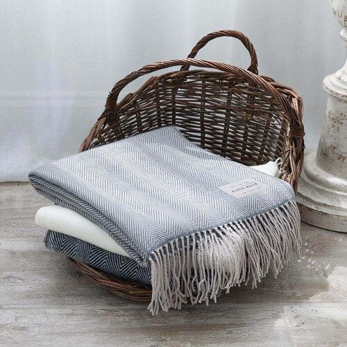 Custom BRAND / LOGO Herringbone Throw