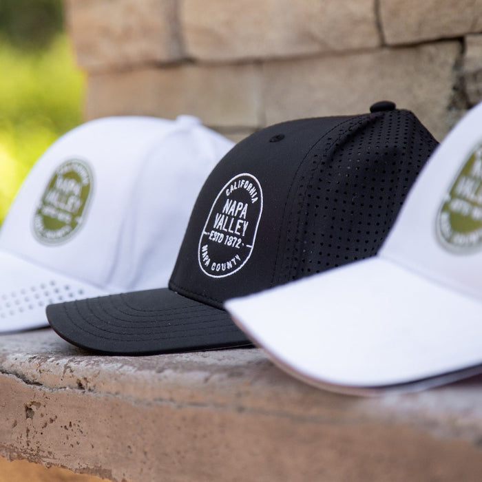 OTTO CAP Polyester Pongee Perforated 6 Panel Mid Profile Baseball Cap