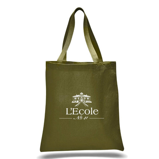 12 Oz. Colored Canvas Simple Tote Bag Customized with your Brand or Logo - Mercantile 12