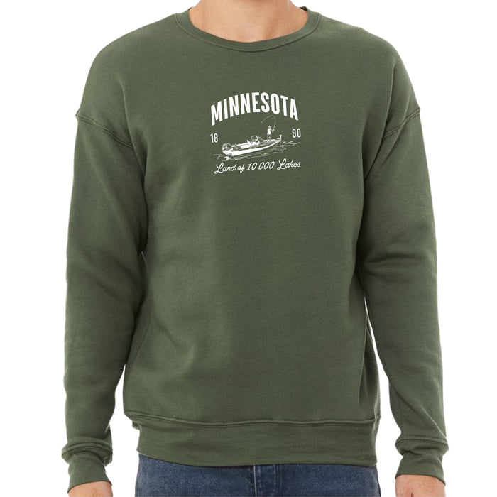 Custom Wholesale Bella + Canvas Unisex 8.5 Oz. Sponge Fleece Drop Shoulder Crewneck Sweatshirt in CABIN COLLECTION