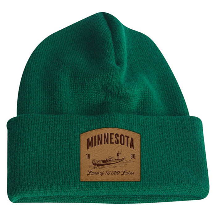 Long Knit Cuff Beanie with a Customizable CABIN COLLECTION Design