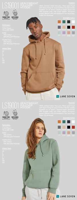 Custom SUNDAY Lane Seven Unisex 10 Oz. Heavyweight Pullover Poly Cotton Hoodie
