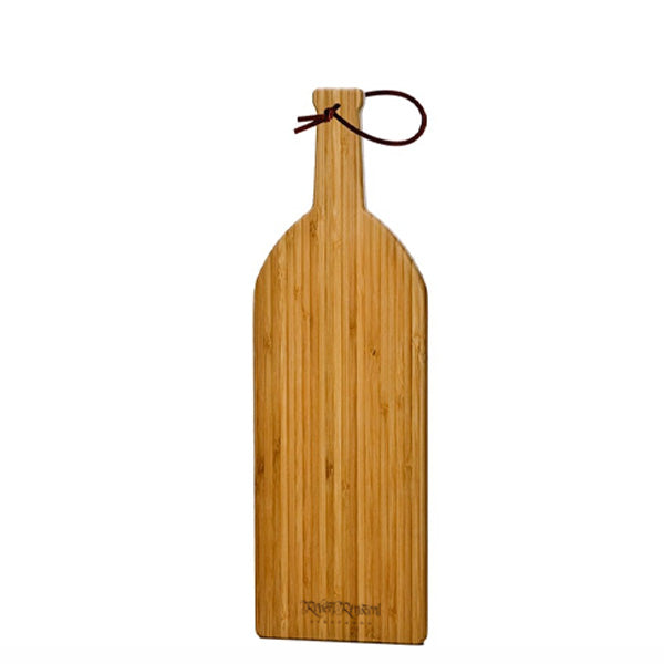 Custom BRAND / LOGO Bamboo Cutting Board, Medium with Leather Strap