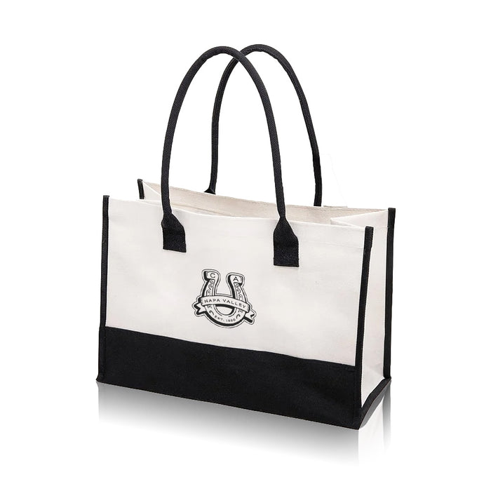 Custom LUCKY 18 Oz. Cabana Tote with Black Handles