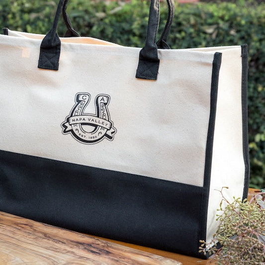 Custom LUCKY 18 Oz. Cabana Tote with Black Handles