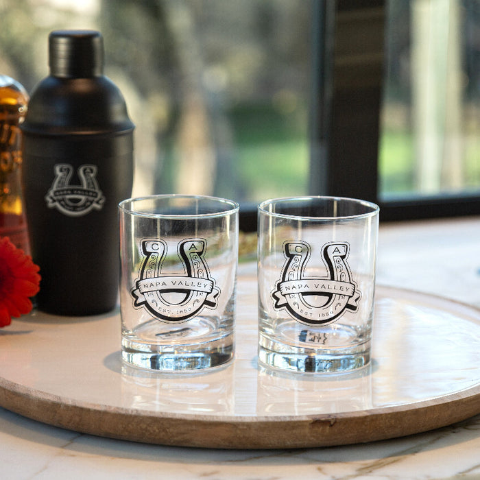 Custom LUCKY 13.5 Oz. Clear Old Fashioned Glass