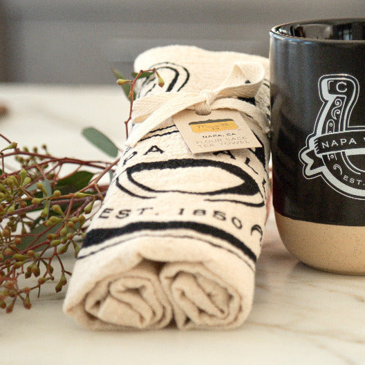 Custom LUCKY Flour Sack Tea Towels - White