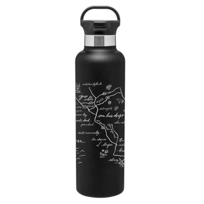 Custom CALLIGRAPHY MAP 24 Oz Stainless Gear Water Bottle