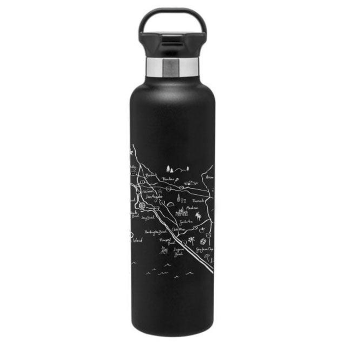 Custom CALLIGRAPHY MAP 24 Oz Stainless Gear Water Bottle