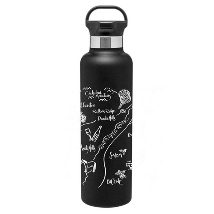 Custom CALLIGRAPHY MAP 24 Oz Stainless Gear Water Bottle