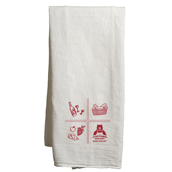 Custom SQUARES Flour Sack Tea Towels - White