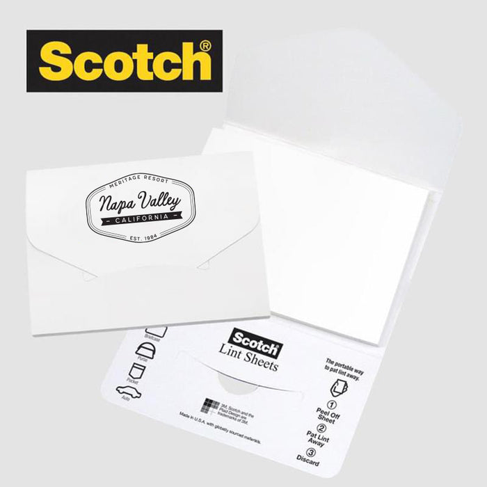 Custom BRAND / LOGO Custom Printed Lint Sheets Pocket Pack