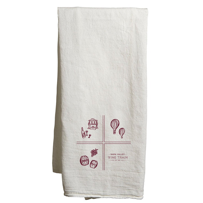 Custom SQUARES Flour Sack Tea Towels - White