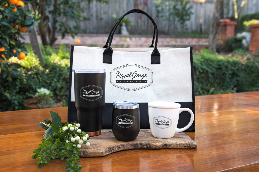Custom ORIGINAL 18 Oz. Cabana Tote with Black Handles