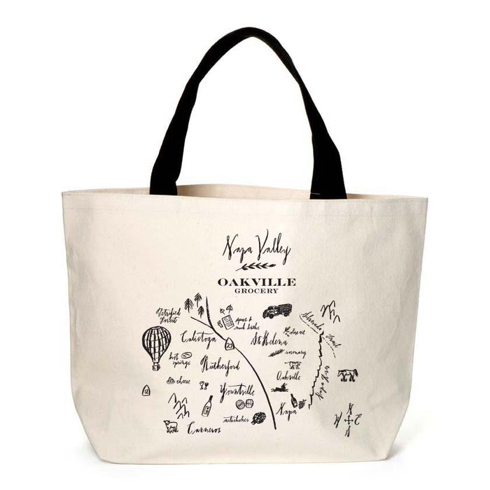 18 Oz. Heavyweight Tote in a Customizable Calligraphy Map Collection Design - Mercantile 12