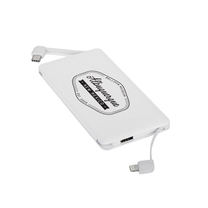 Custom BRAND / LOGO Slim Power bank with Cable
