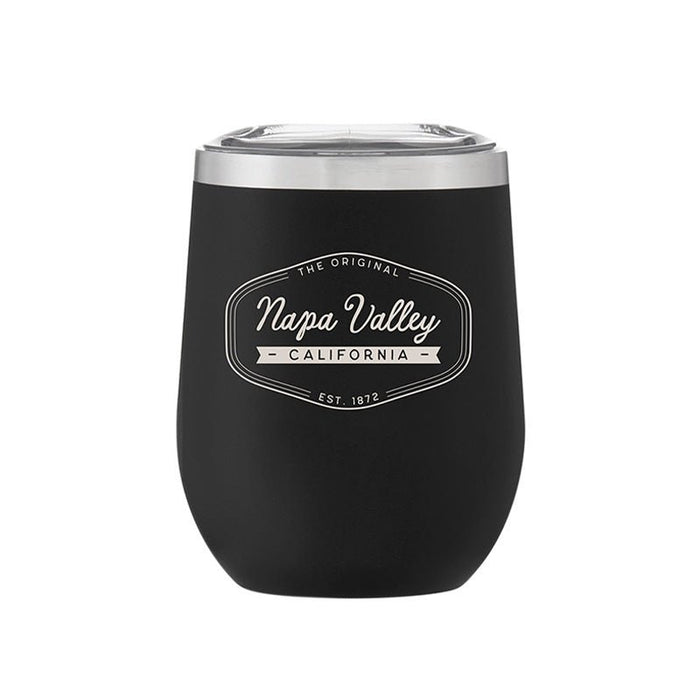 12 Oz. Stainless Insulated Stemless Wine Cup Printed with a Customizable ORIGINAL COLLECTION Design