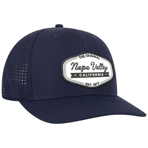 Custom ORIGINAL OTTO CAP Polyester Pongee Perforated 6 Panel Mid Profile Baseball Cap Printed with your BRAND OR LOGO