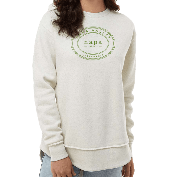 Custom OVAL Live & Tell Ladies 7.4 Oz. Weekend Fleece Crewneck Poly Cotton Sweatshirt