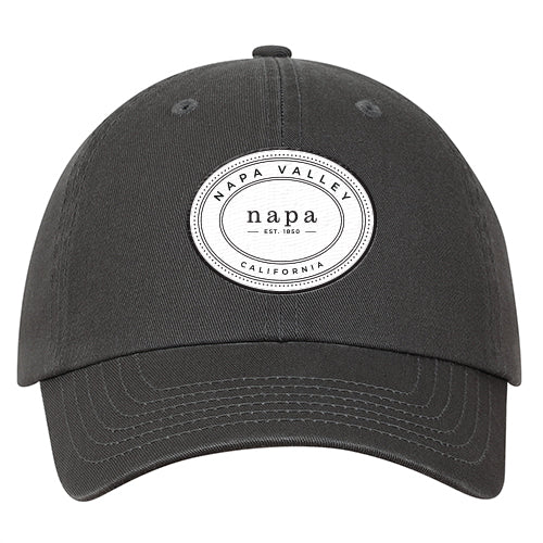 Custom OVAL Quake City Washed Organic Cotton 6 Panel Cap