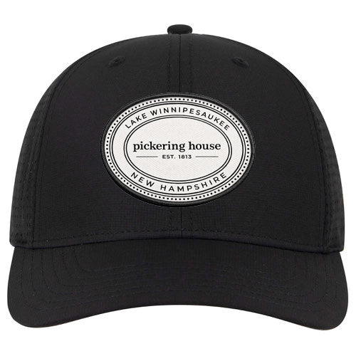 Custom OVAL OTTO CAP Polyester Pongee Perforated 6 Panel Mid Profile Baseball Cap