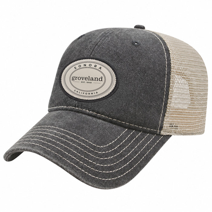 Custom OVAL Cap America Pigment Dyed Trucker Cap