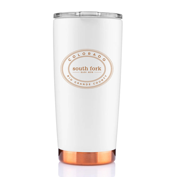 Custom OVAL 20 Oz. Stainless Stocky Tumbler