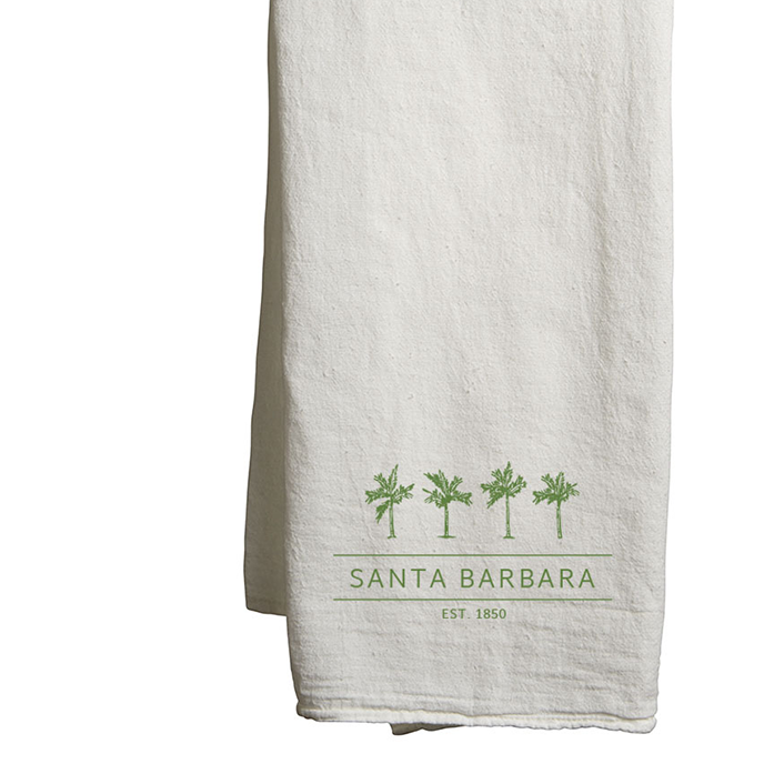 Custom  VISTA  Flour Sack Tea Towel - White