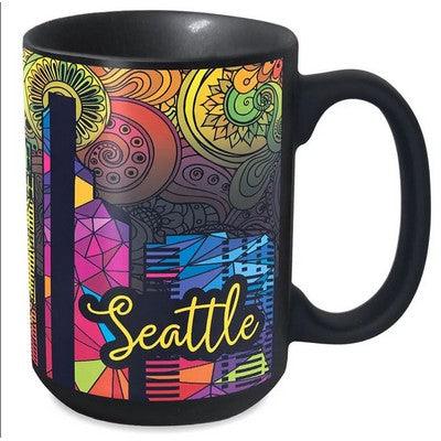 15 Oz. Ceramic Matte Full Color Black Mug Customized with your Brand or Logo - Mercantile 12