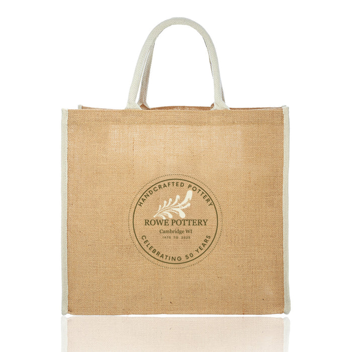 Custom BRAND / LOGO Large Jute Shopper Tote