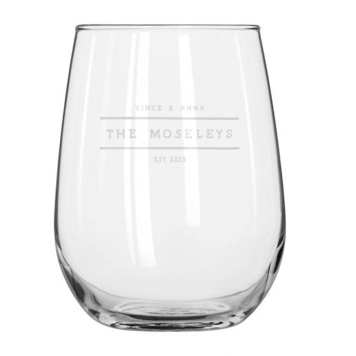 Custom BRAND / LOGO 17 Oz. Stemless Wine Glass