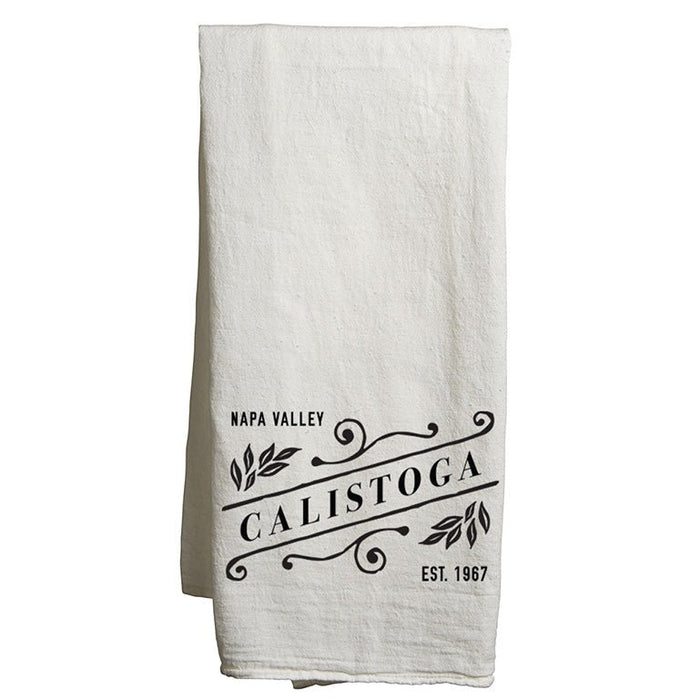Custom SLANT Flour Sack Tea Towel - White
