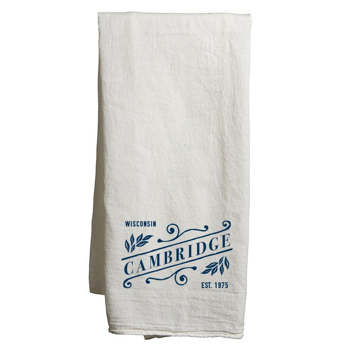 Custom SLANT Flour Sack Tea Towel - White