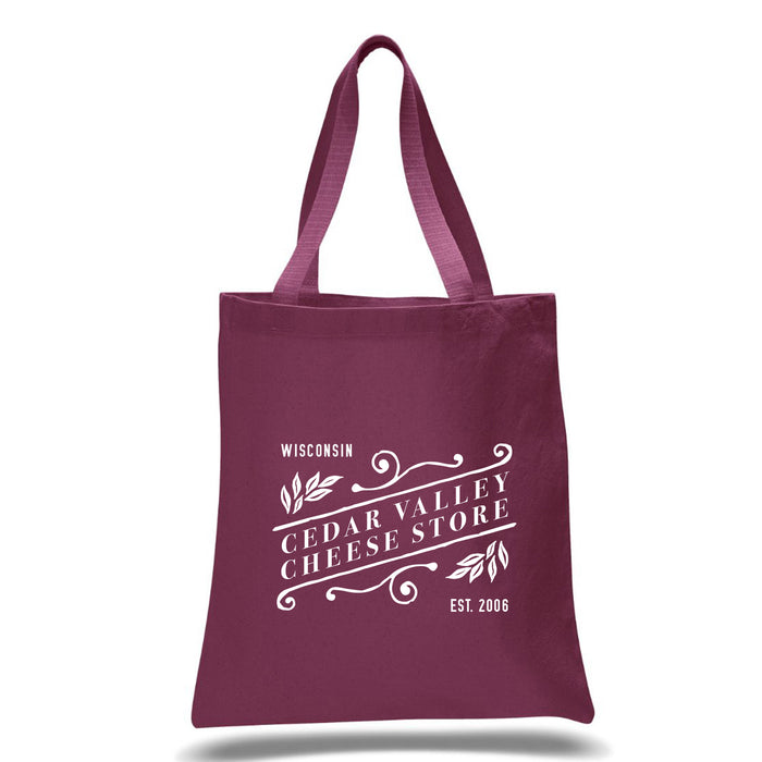 Custom Wholesale 12 Oz. Colored Canvas Simple Tote Bag Printed in SLANT COLLECTION Design