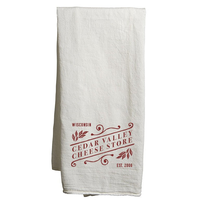 Custom SLANT Flour Sack Tea Towel - White