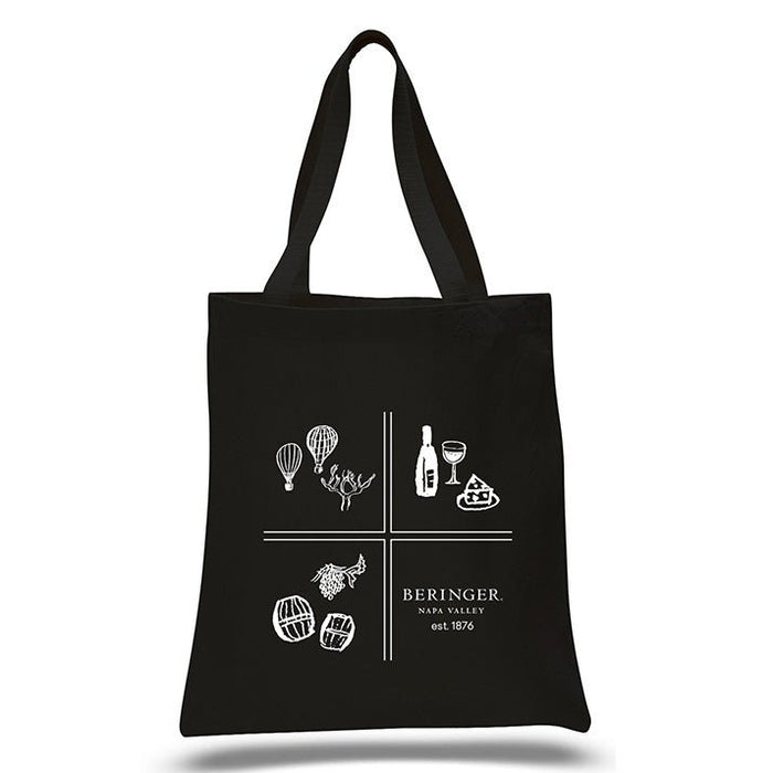 Custom Wholesale 12 Oz. Colored Canvas Simple Tote Bag Printed in SQUARES COLLECTION Design