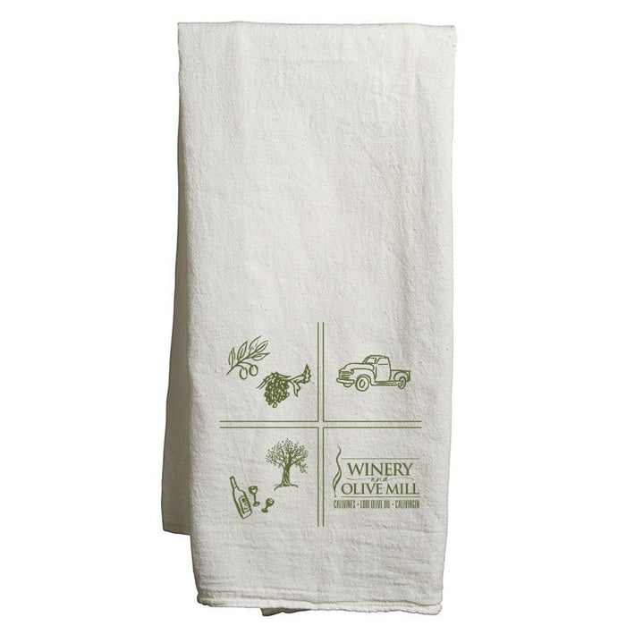 Custom SQUARES Flour Sack Tea Towels - White