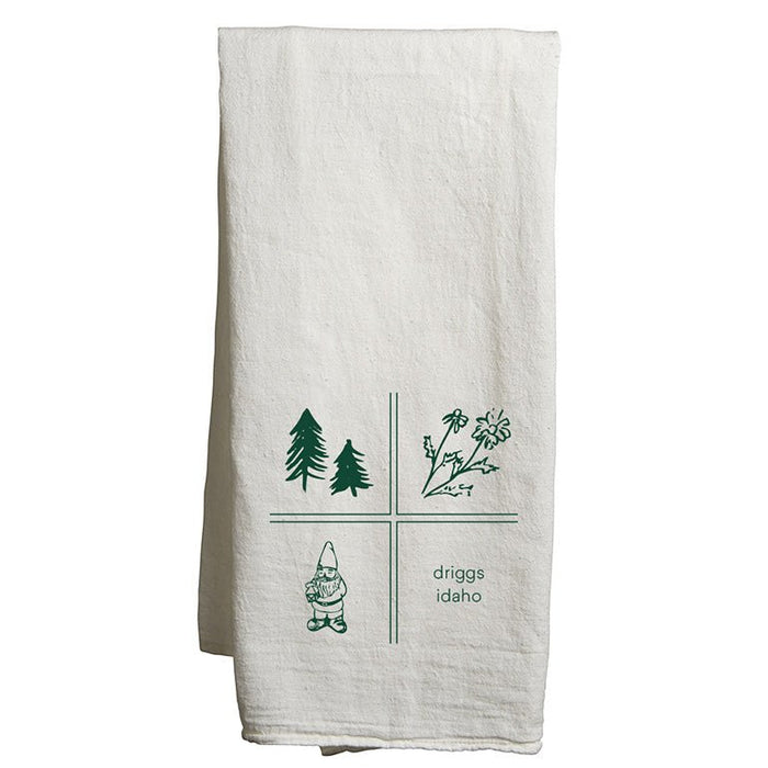 Custom SQUARES Flour Sack Tea Towels - White