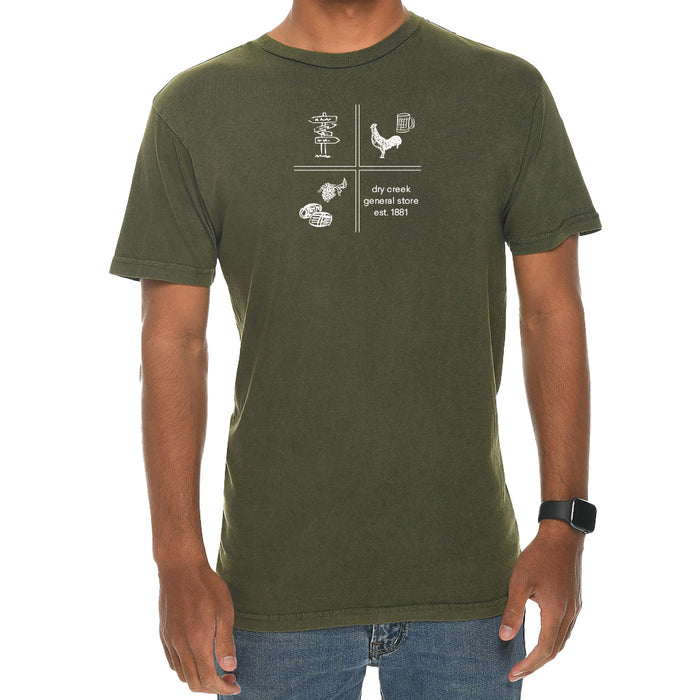 Custom SQUARE Lane Seven Unisex 4.3 Oz. Vintage Crewneck Tee