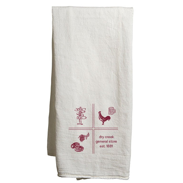 Custom SQUARES Flour Sack Tea Towels - White