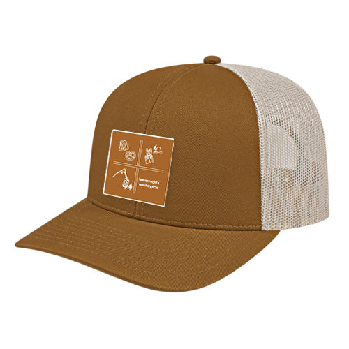 Custom Wholesale Cap America Poly/cotton 6 Panel Mid Profile Mesh Back Classic Trucker Cap